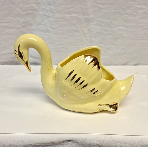 Ceramic swan figurine - swan,
