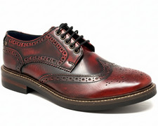 Designer Mens Genuine Leather Lace Up Brogues Shoes Oxford Dress Wedding UK Size