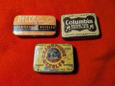 Decca - Columbia - Embassy  Gramophone Needle Tins - 3 Tins