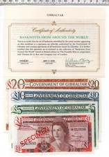 1978 GIBRALTAR BANKNOTES FROM