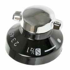 NEW WORLD STOVES Gas Oven Control Knob Hob Cooker Switch Silver Black Chrome 