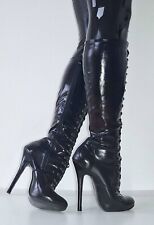 UK SZ 9 Sexy Stiletto Knee-High Fetish Boots crossdresser? drag?