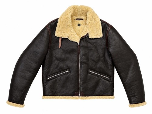Sheepskin leather jacket - leather,