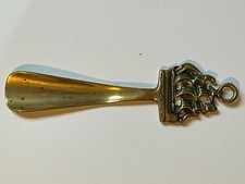 Vintage brass shoe horn, THE