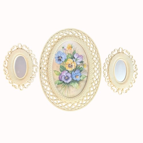 Vintage chic wall art mirror - wall,