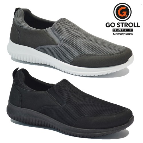 Mens casual slip trainers - slip, on
