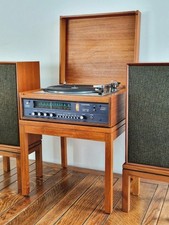 1972 Dynatron HFC-56 Teak Radiogram with Lenco GL75 Record Player & Teak Stand