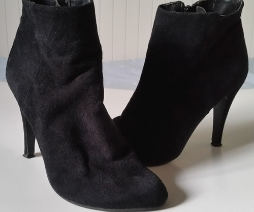 Women evie black suede zip - evie,