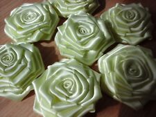  Large Satin Ribbon Roses Buds