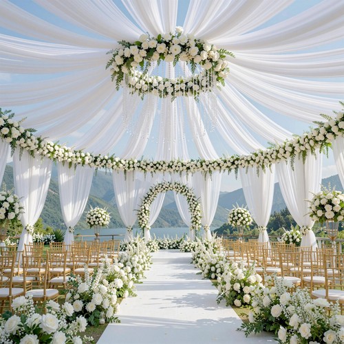 Ceiling drapes hanging kit - hanging,