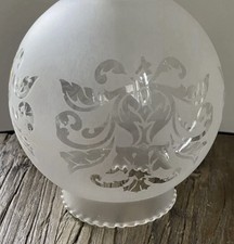 Vintage Acid Etched Glass Globe Light shade