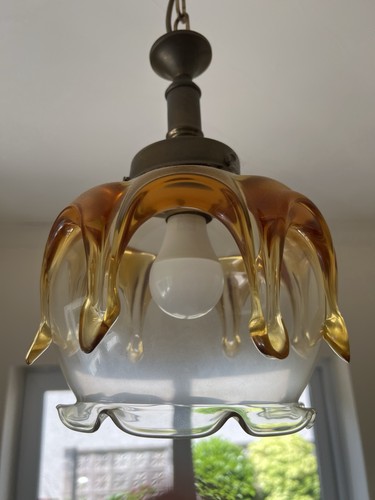Amber drip murano glass - murano, lights