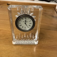 Waterford Crystal Lismore 50 Years Lead Crystal Small Mantel Clock