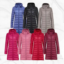 Women's 90% Duck Down Coat Remove Cap Ultralight Jacket Puffer Coat Long