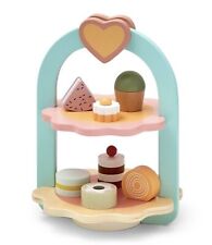 Wooden Kids Toy Cake Stand Pretend Play Preschool Toys