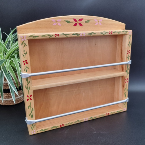 Wooden spice rack hand - rack, painted