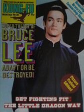 KUNG-FU MONTHLY No.36 Vintage 1970's UK Poster-Mag Featuring BRUCE LEE (MINT)