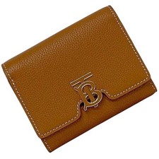 Burberry Tri-fold Wallet f-23978 Camel Brown TB 8049218 Leather BURBERRY Compact