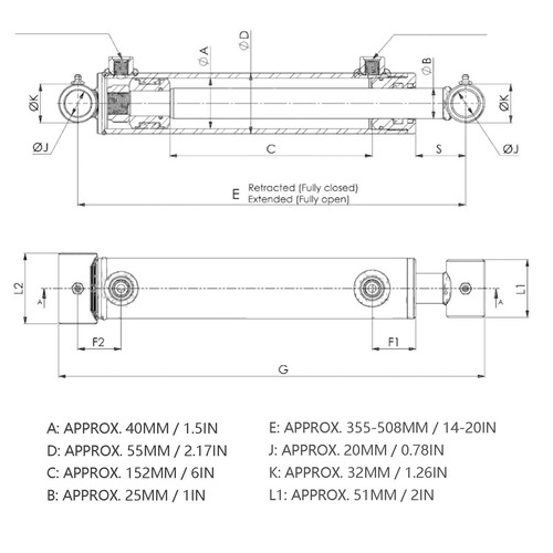 Hydraulic tie rod cylinder - hydraulic,