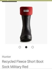HUNTER Original Short Wellie Boots Size 7-8  (EU 40-41) With Boot Liner Socks.