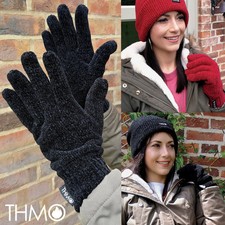 THMO - Womens Outdoor Thermal Winter Chenille 3M Thinsulate Lined Gloves