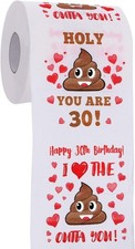AOZITA 30th Birthday Funny Toilet Paper 3-Ply 380 Sheets Gag Gift & Decor