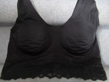 TU Ladies Padded Bra Non Wired Black Sports Bra 14