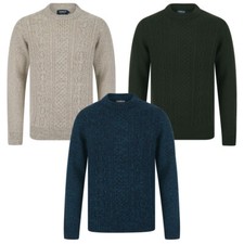 Men's Cable Knit Jumper Wool