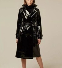 Women Trench Vinyl Shiny