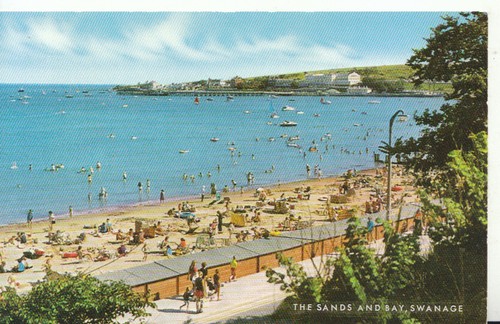Dorset postcard the sands - -,