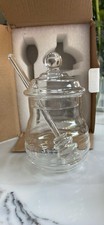 Glass Beehive Honey Pot With