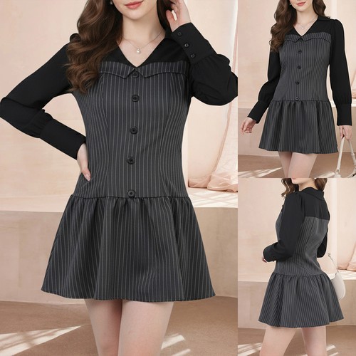 Women stiriped mini - stiriped, dress
