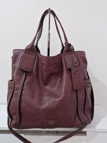 Fossil burgundy leather large - burgundy,