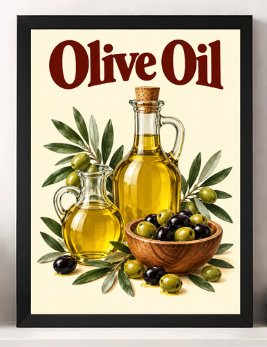 Vintage olive oil - olive, a4