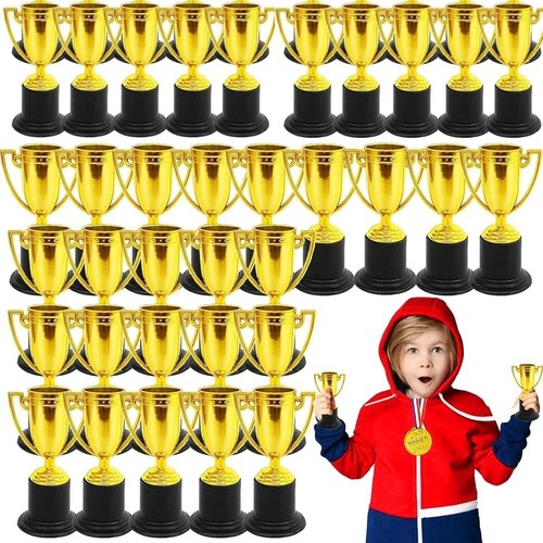 12pcs gold trophy cups kids - gold,