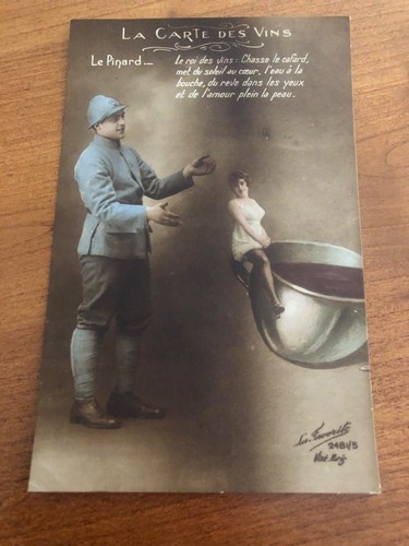 Old postcard fantasy ww1 hairy - ww1,