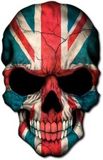 SKULL UNION JACK FLAG DECAL