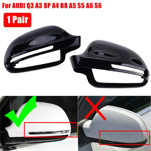 Pair gloss black wing mirror - gloss,