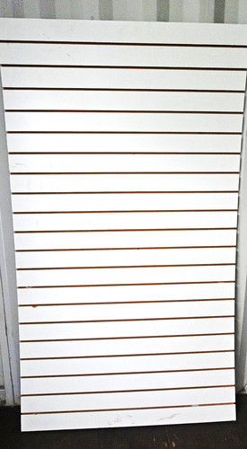 White wooden slatwall - slatwall, display