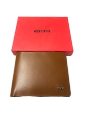 Mens Diesel Brown Leather Wallet Brown With Box