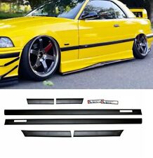 BMW E36 2DR COUPE CABRIO & M3 M SPORT WIDE BLACK SIDE DOOR MOULDINGS TRIMS SET