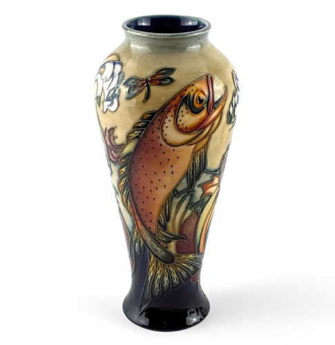 Moorcroft pottery trout - pottery, '