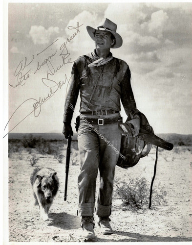 John wayne signed autograph - wayne,