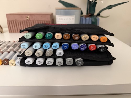 Copic sketch markers and - markers, ink