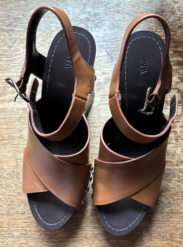 Zara size brown black - 38/uk, brown-black