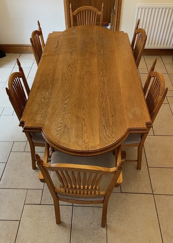 Solid oak dining table - solid,