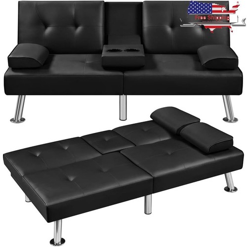 Convertible futon sofa bed - sofa,