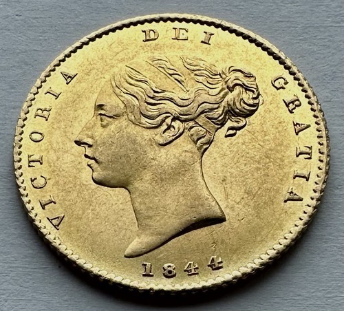 1844 half sovereign - half,
