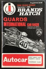 BRANDS HATCH 1 Sep 1969 GUARDS INTERNATIONAL CAR RACES Official Programme BRSCC