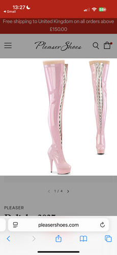 Baby pink pleaser boots size - boots,